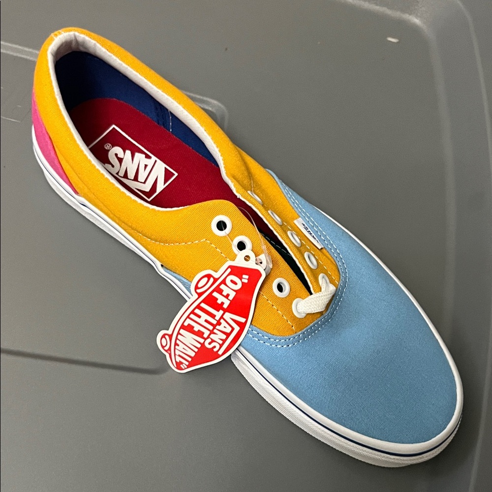 Vans Blue and Yellow Canvas Sneakers